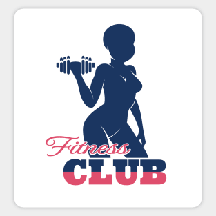 Athletic Woman Woman Training Dumbbell Sticker